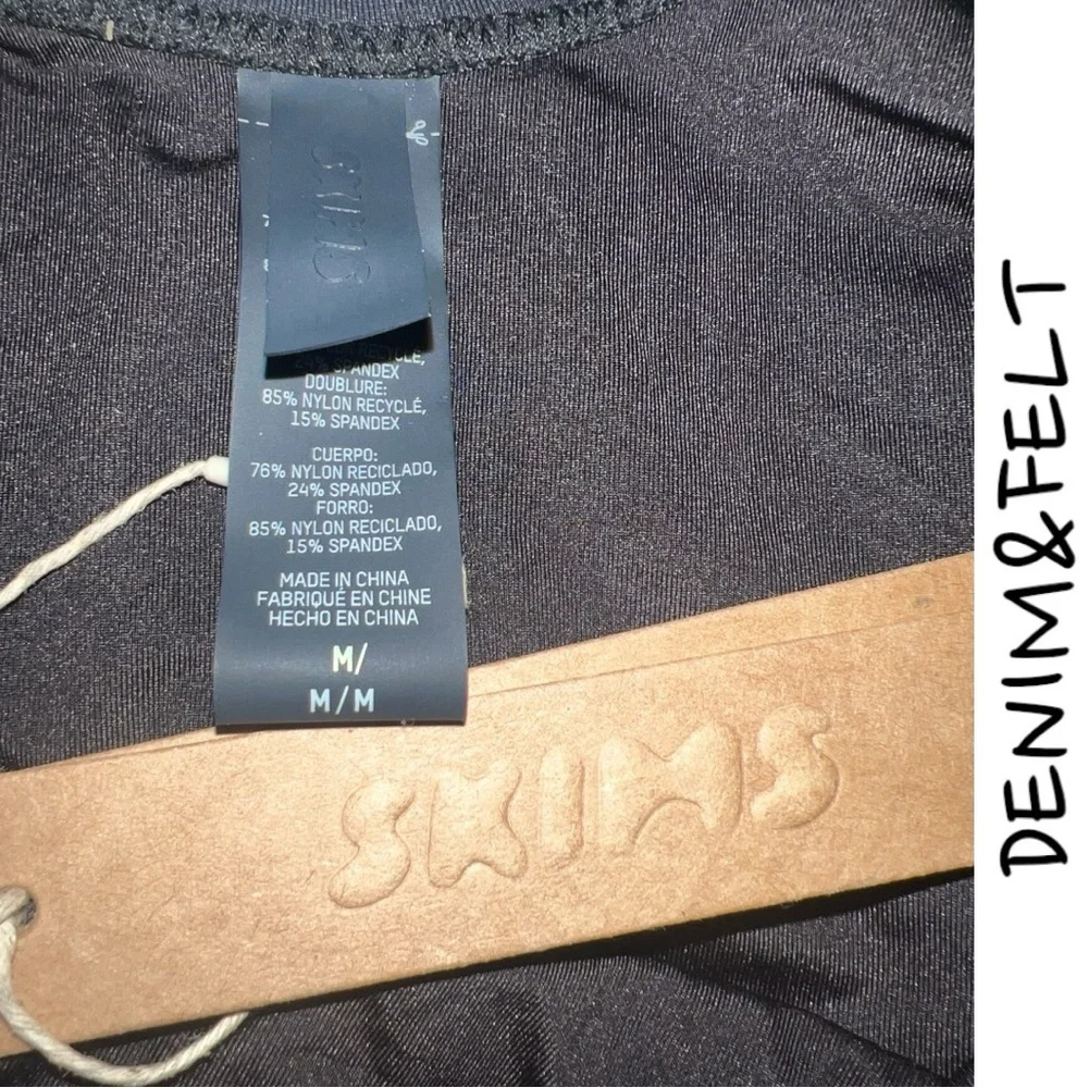 SKIMS RECYCLED SWIM SCOOP NECK ONEPIECE | STYLE: SW-SNO-0044 | COLOR: ONYX | NEW